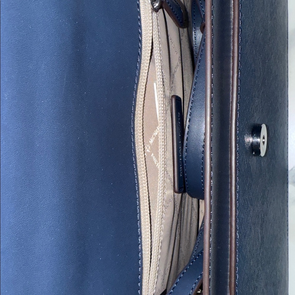 Michael Kors Dark Blue Satchel crossbody-NWOT - Picture 4 of 5